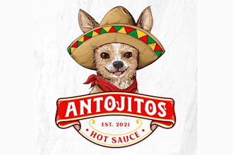design antipastos hot sauce logo
