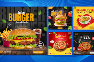 design food poster, flyer, banner and social media post