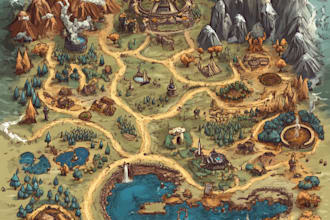 make a custom vector map in illustrator, city map, site map, event map