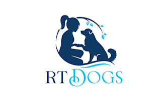 create perfect harmonious dog training journey logo