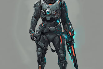 create your unique sci fi character and sci fi art