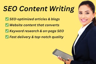 seo article writing, blog post and  content writing