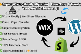copy clone wix website to shopify migrate wix to shopify wordpress migration