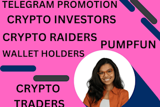 get 900k of organic subscribers telegram promotion crypto x twitter marketing