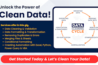transform messy data with excel, python, power query and vba