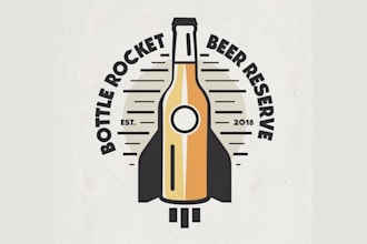 design cool chill music themed bar beer logo