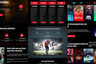 create a professional iptv website with iptv app