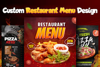 design print ready and custom menu templates for restaurants