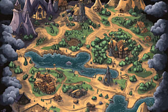unique a vector maps, festival maps in illustrator