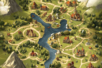 create a vector maps, festival maps in illustrator