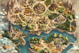 recreate a map, design a vector map, city map, event map in illustrator