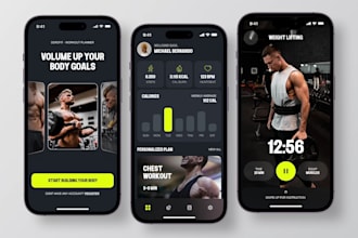 develop fitness app, workout app, gym app, health app and exercise app
