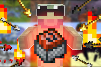 make you eye catching and clean minecraft thumbnails