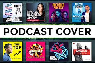 design a awesome podcast cover art and podcast logo for your business