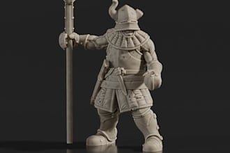 sculpt 3d model, characters, miniatures, action figures and toys for 3d printing
