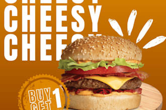 design mouth watering food ads for restaurants and cafes