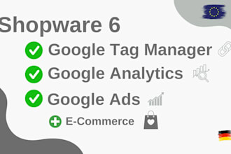 set up a shopware 6 google analytics ga4 tracking with ecommerce via GTM