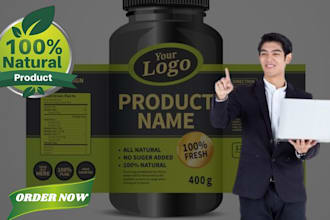 do product label design supplement label bottle label clothing package design