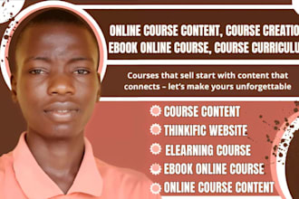 create online course content, course creation, ebook online course on thinkific