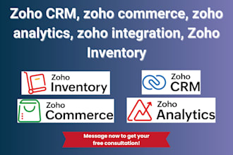do zoho CRM, zoho commerce, zoho analytics, zoho integration, zoho inventory