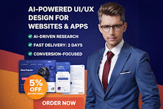 design ai powered UI UX for websites and mobile apps with fast delivery