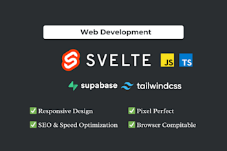 build website using svelte sveltekit with tailwind css