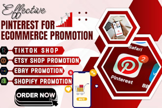 do pinterest for ecommerce promotion, tiktok shop, etsy, ebay shopify promotion