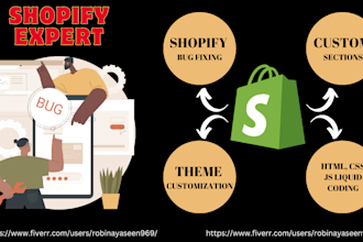do shopify bug fixing and shopify store customization