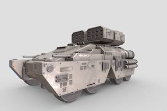 3d historical tank model military vehicle, sherma tank,3d rc car for 3d printing