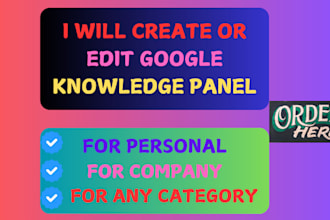 build verified google knowledge panel for you
