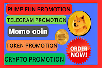 crypto telegram promotion boost solana meme coin promotion 100x token sales