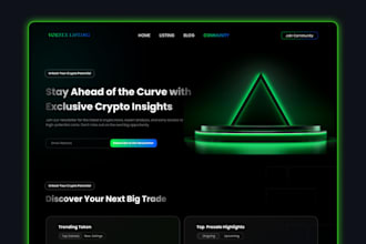 design modern web3 ui ux landing page in figma, crypto website, nft website