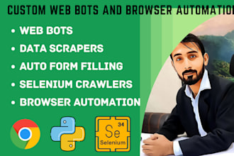 do web bot, browser automation for any website with selenium