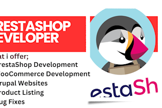 be prestashop developer, woocommerce, drupal website, product listing, issue fix
