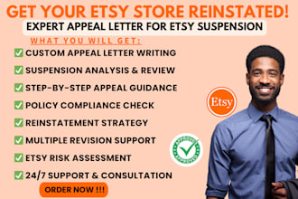 do etsy reinstatement apeal letter for etsy suspension to reopen etsy store