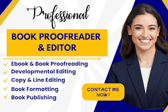 proofread edit nonfiction novel developmental copy  line editor or grammar check