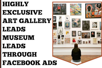 generate art gallery museum leads art gallery landing page or website