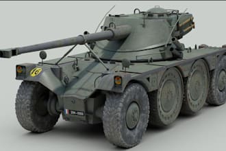 model 3d tank, custom ww1 tank miniature, sherman tank ready for 3d printing