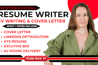 write, review, design and edit professional executive resume, cv, cover letter