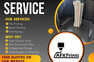 supply a high quality 3d prints for businesses and individuals