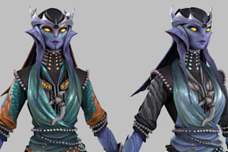 do 3d character model 3d game character rigging anime 3d model for unreal engine