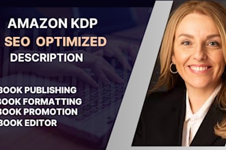 write your kindle kdp book and seo optimization description