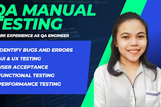perform software qa manual testing on website and mobile app