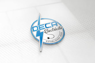 do a professional minimalist custom electrical logo design