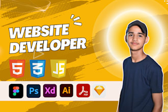 do figma PSD xd sketch PDF to HTML as frontend developer