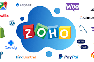 set up zoho crm, zoho landing page, zoho website, zoho commerce