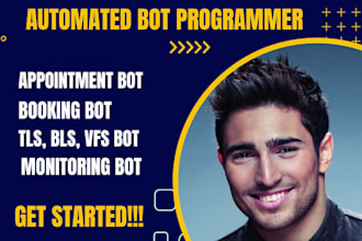 create vfs appointment bot, vfs booking bot, tls bot, visa booking bot