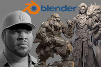 sculpt 3d character model figure 3d toy doll fantasy  miniature for 3d printing