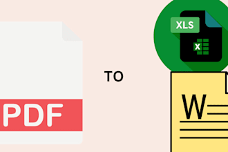 convert pdf to word, pdf to excel or data entry in 24 hours