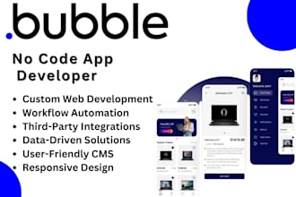 be  your bubble developer for bubble app, bubble website, saas or mvp bubble io